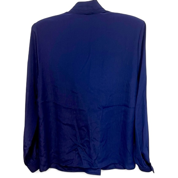 NWT Vintage Laura & Jayne Collection Double Breasted Blue Blouse Size 12 - Picture 2 of 12